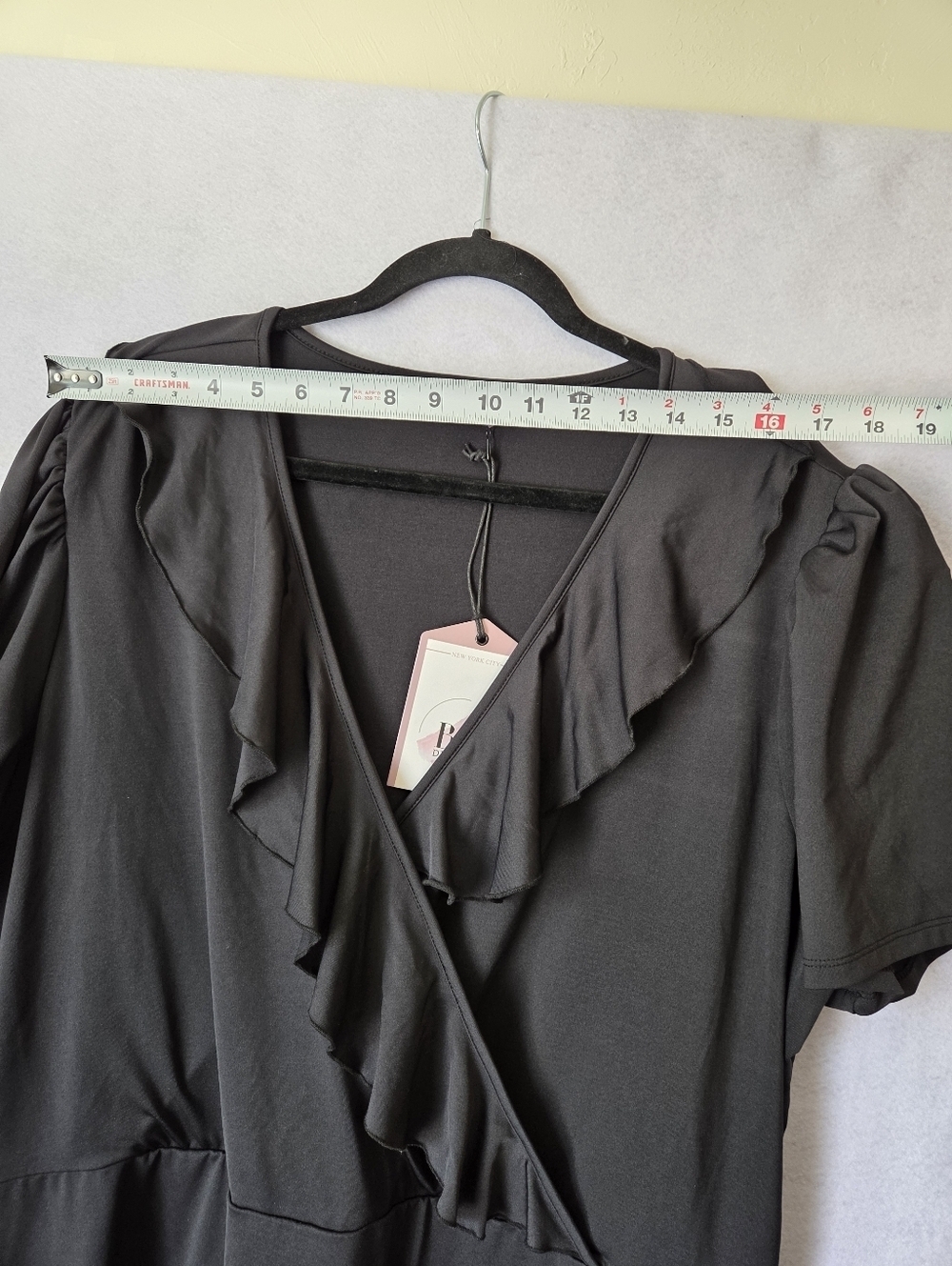 BY Design Womes Black Asymmetrical Ruffle Dress - Picture 11 of 16